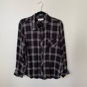 WORKSHOP button down top (black/white)